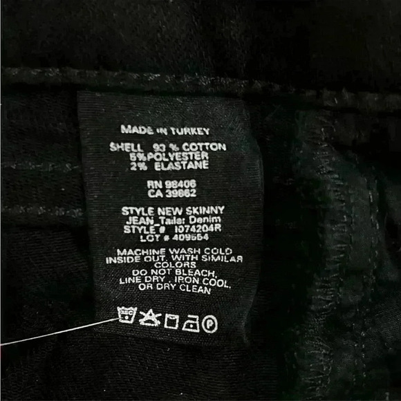 Theory New Skinny Tailor Denim Jeans in Jet Black size 30 EUC - Picture 4 of 6